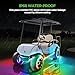 10L0L 4PCS Golf Cart Underbody Light Kit, Underglow LED Light Strip for Yamaha EZGO Club Car, 24 Modes Multicolor RGB Music Sync IP67 Waterproof