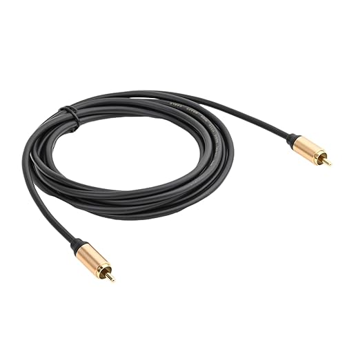 Miniatura 9 de Cable coaxial de audio y video mejorado, cable coaxial RCA con enchufe macho a macho chapado en oro de 24 quilates, extensión de videoaudio AV,