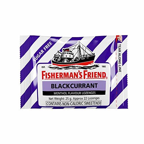 Image of Fisherman's Friend Sugar Free Mouth Freshener - Blackcurrant - Soothing And Fruity Lozenges 25G (Pack Of 3)