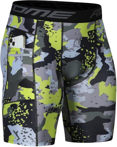 Image of Compression Shorts Men Spandex Sport Gym Shorts Athletic Workout Running Tights Training Underwear