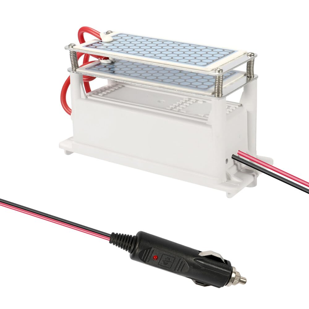 Portable 10g/h Ceramic Car Ozone Generator Double Integrated Plate Ozonizer Water Air Purifier-image-25