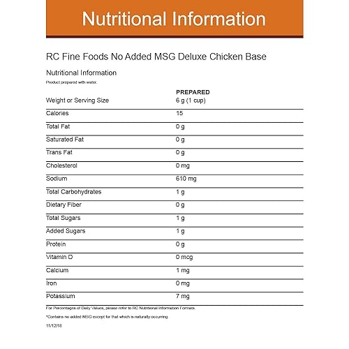 Miniatura 2 de Base de pollo RC Deluxe, 16 oz. Sin MSG añadido hace 5 galones de caldo de pollo, carne de pollo de primer ingrediente