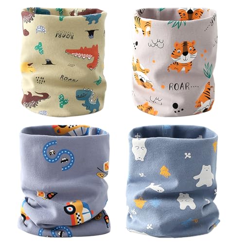 Eudomis Kinder Loop Schal 4 Stück – Weiche Rundschals aus...