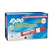 EXPO Low-Odor Dry Erase Markers, Bullet Tip, Red, 12-Count