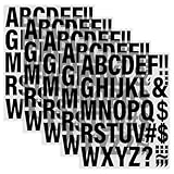 5 Sheets 220 Pieces Iron On Letters for Clothing, 2 Inch Heat Transfer Letter Decals, Black Iron On Vinyl Alphabet Letters with A-Z for Backpack，Jerseys，Fabric T-Shirts Printing DIY Craft