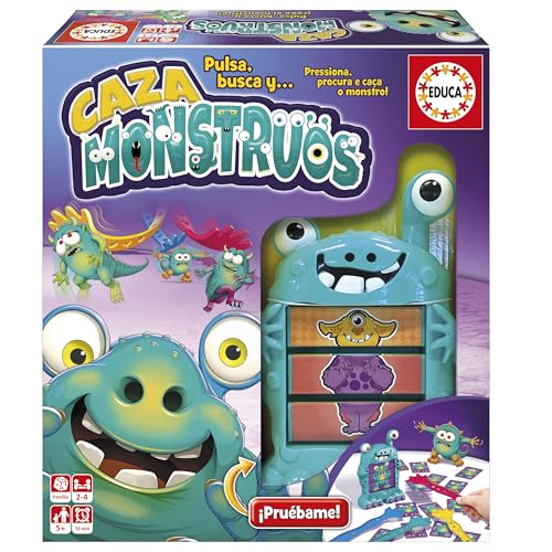 Educa - Caza Monstruos | Juego de Mesa Infantil de Agilidad