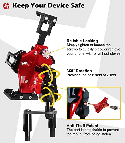 Support téléphone Ducati Panigale anti vibration pour compteur lisible - 3