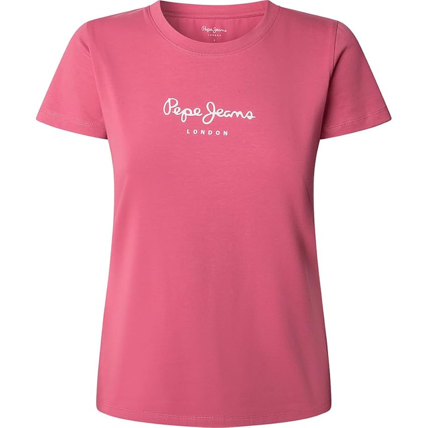 Pepe Jeans New Virginia SS N T-Shirt, Rosa (Rosa Ardesia), XL Donna