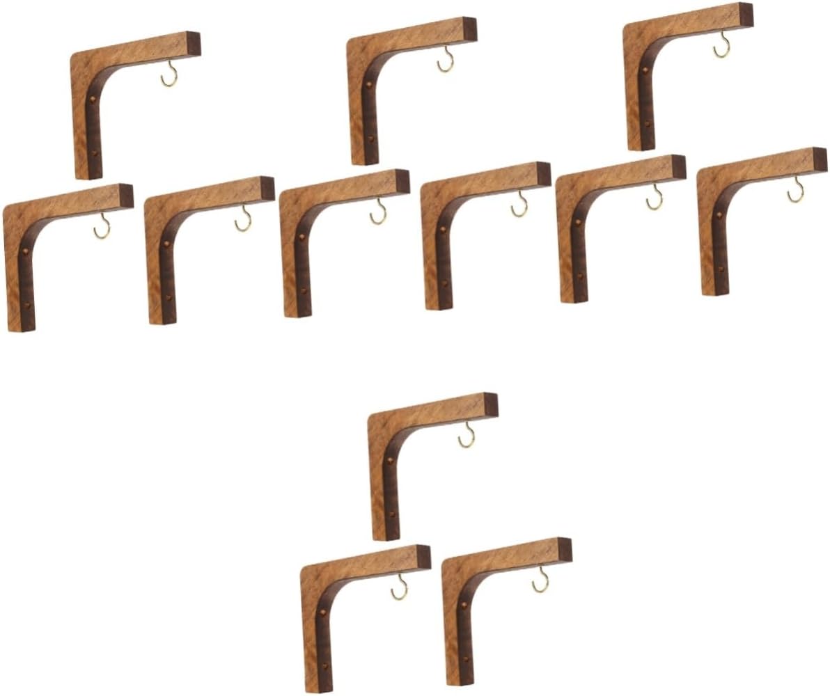 BESPORTBLE 12pcs Wooden Plant Hanger Indoor Wall Hooks for Hanging Flowerpots Minimalist Decor for for Lanterns Wind Chimes