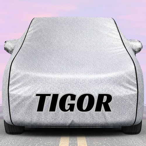 Image of Kings of Cover New Silver 100% Waterproof Tigor Car Cover | Polyester Car Body Cover for Rain & Sun | UV Protection, Dustproof, Scratch Resistant, Windproof, Heat Resistant, Custom Fit