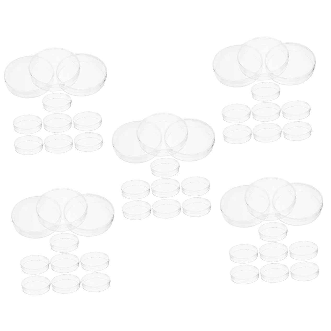 iplusmile 50 Pcs Plato De Cultivo Plato De Células Vegetales Placa De Cultivo Celular Transparente Plato De Muestras De Laboratorio Platos De Petri De Cultivo Placa Biológica El Plastico