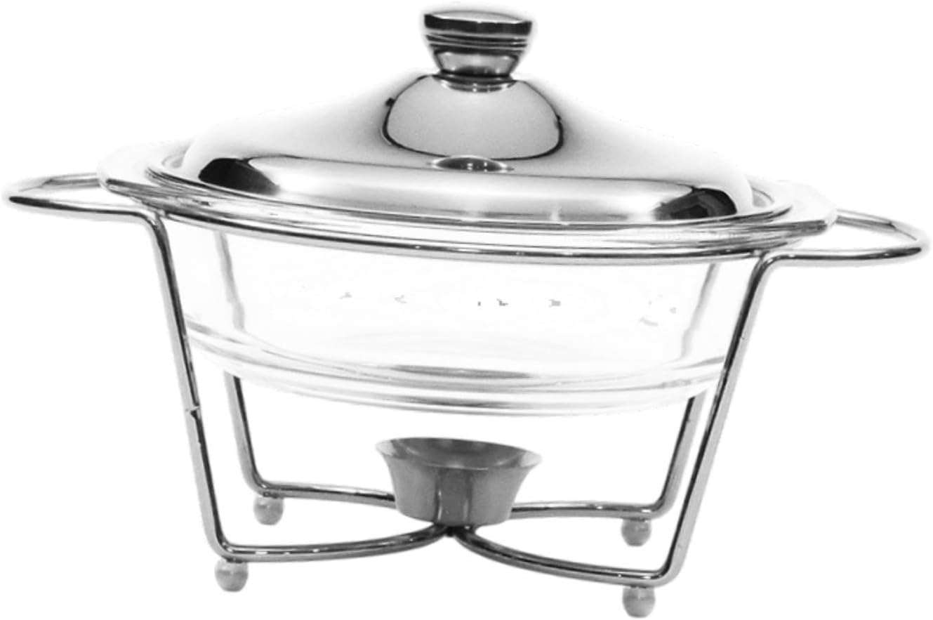 チェーフィングディッシュ ビュッフェセット ラウンドチェーフィングディッシュ, 銀, 20.3&times;32.8cm