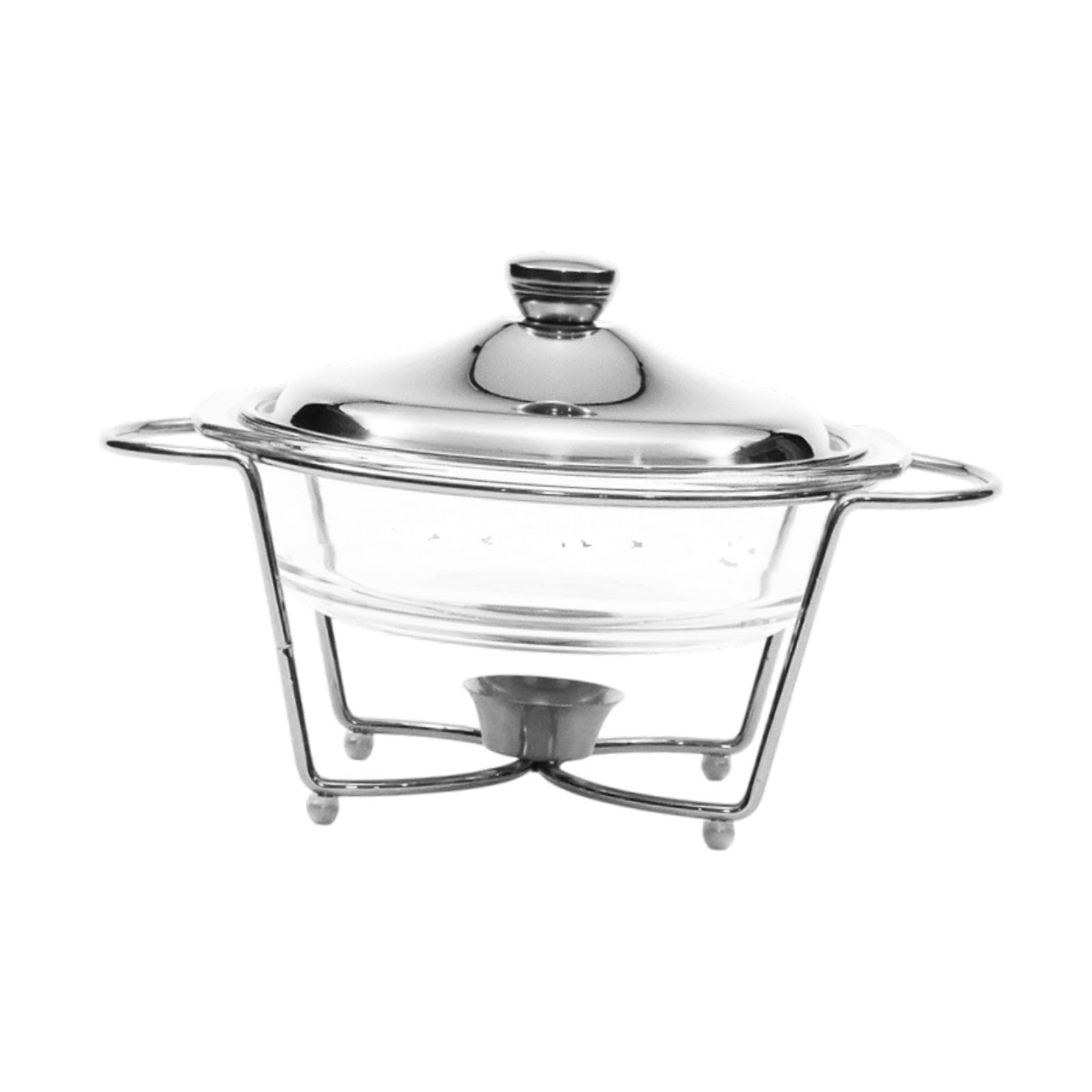 Présentoir de buffet avec couvercle en métal. Garde les aliments délicieux et chauds lors de vos événements. Alliant praticité et élégance, Argent, 20.3 x 32.8 cm