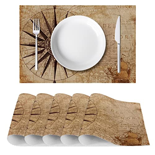 Sets de table de table vintage 30,5x45,7 cm haute qualité antidérapant