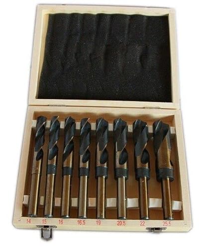 Set Di 8 Punte Da Trapano Per Ferro Hss Gambo 13 Mm Punta 14 15 16 16.5 19 20.5 22 25.5 Per Metallo