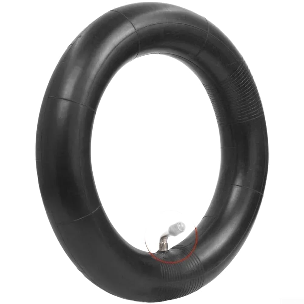 Vilgftyiet 10x3.0 Pneumatic Scooter Tyre plus 10x2.50 Inner Tube for KUGOO M4 PRO Electric, 90 Degree Bend Valve, All Terrain, Wear Resistant, Black(A)