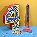16 Inch Number 4 Blue and Golden Rings Pinata for Birthday Party Decorations, Blue Golden 4th Birthday Party Favor Supplies Fiesta Anniversary Celebration Birthday Pinata with Stick Blindfold Confetti