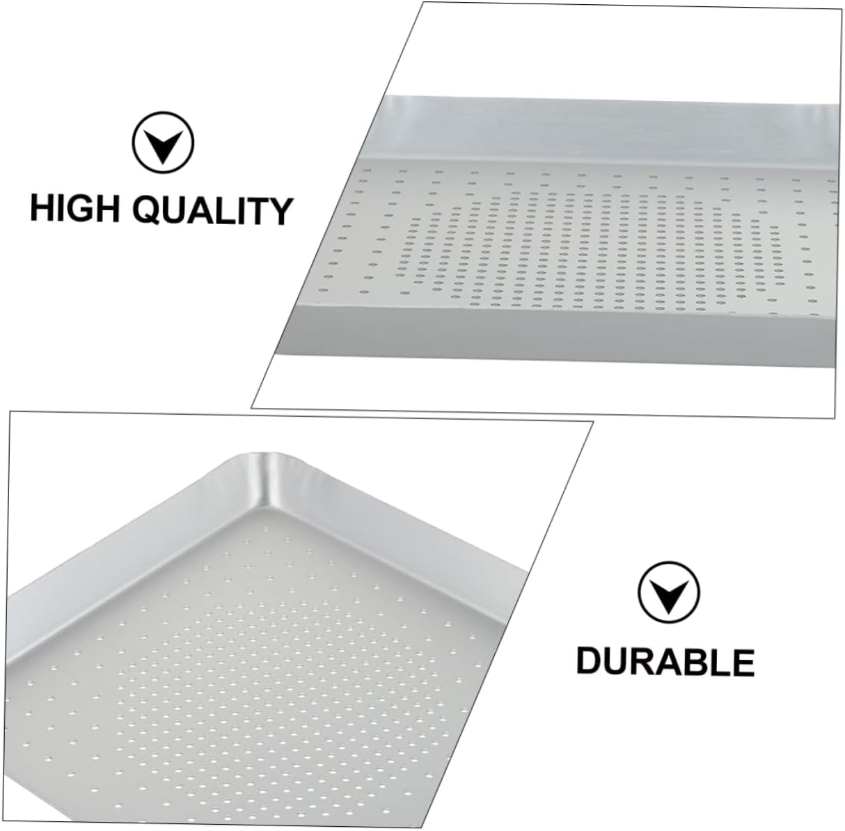 1pc Perforated Pizza Baking Tray Non-stick Pizza Pan for Home Baking and Cooking Easy to Clean Plate for Oven Use