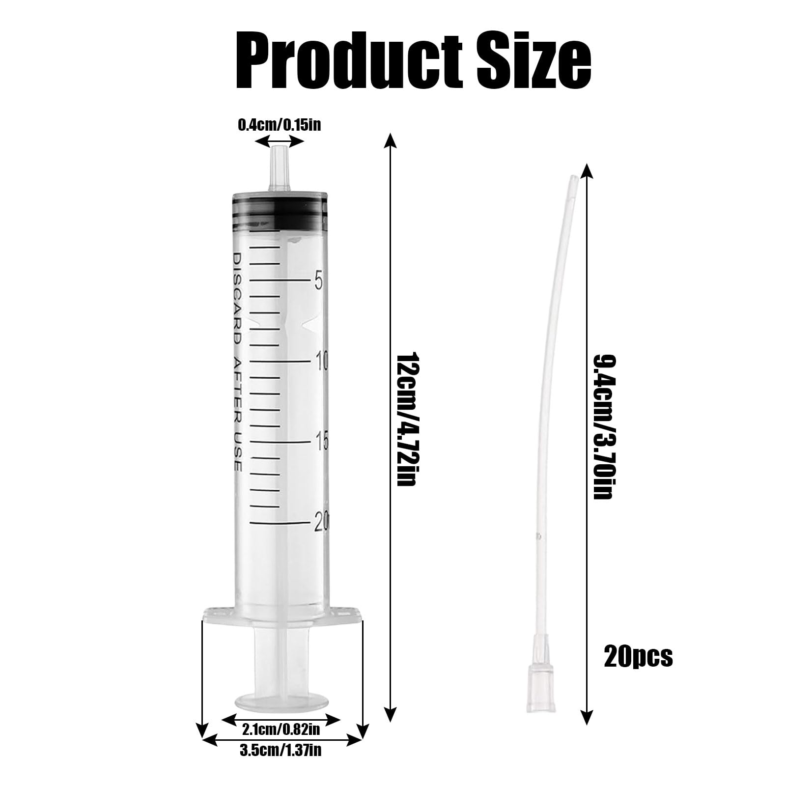 Baby Bird Feeding Syringe Set, 20ml Pet Parrot Feeding Syringe with Tubes - Image 2