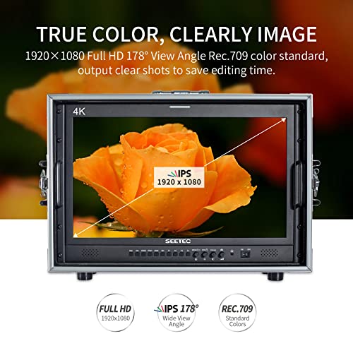 Image of P215-9HSD-CO 21.5 Inch 3G SDI 4K HDMI Broadcast Carry on Director Monitor with Full HD 1920x1080 3 Color Tally Light