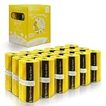 Natuural Compostable Dog Poop Bags-270Bags 18Rolls, Dog Poop Bags Made of Cornstarch - ASTM D6400 & EN13432, Leak Proof Easy to Open, Unscented (Yellow)