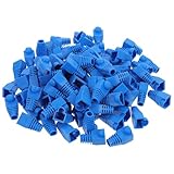 UTHCLO 100個 イーサネットケーブル保護カバー 対応 ネットワークコネクタ用プラスチック製キャップ 防断線設計 ケーブル保護 延長用カバー