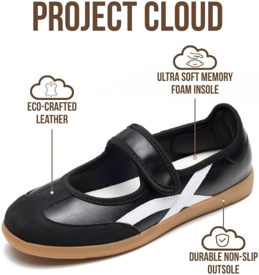 Project Cloud Comfortable Womens Shoes - Casual Trendy Mary Jane Shoes Women with Memory Foam - Lightweight & Non-Slip Fashion Sneakers for Women 2026 (Spring) - Image 2