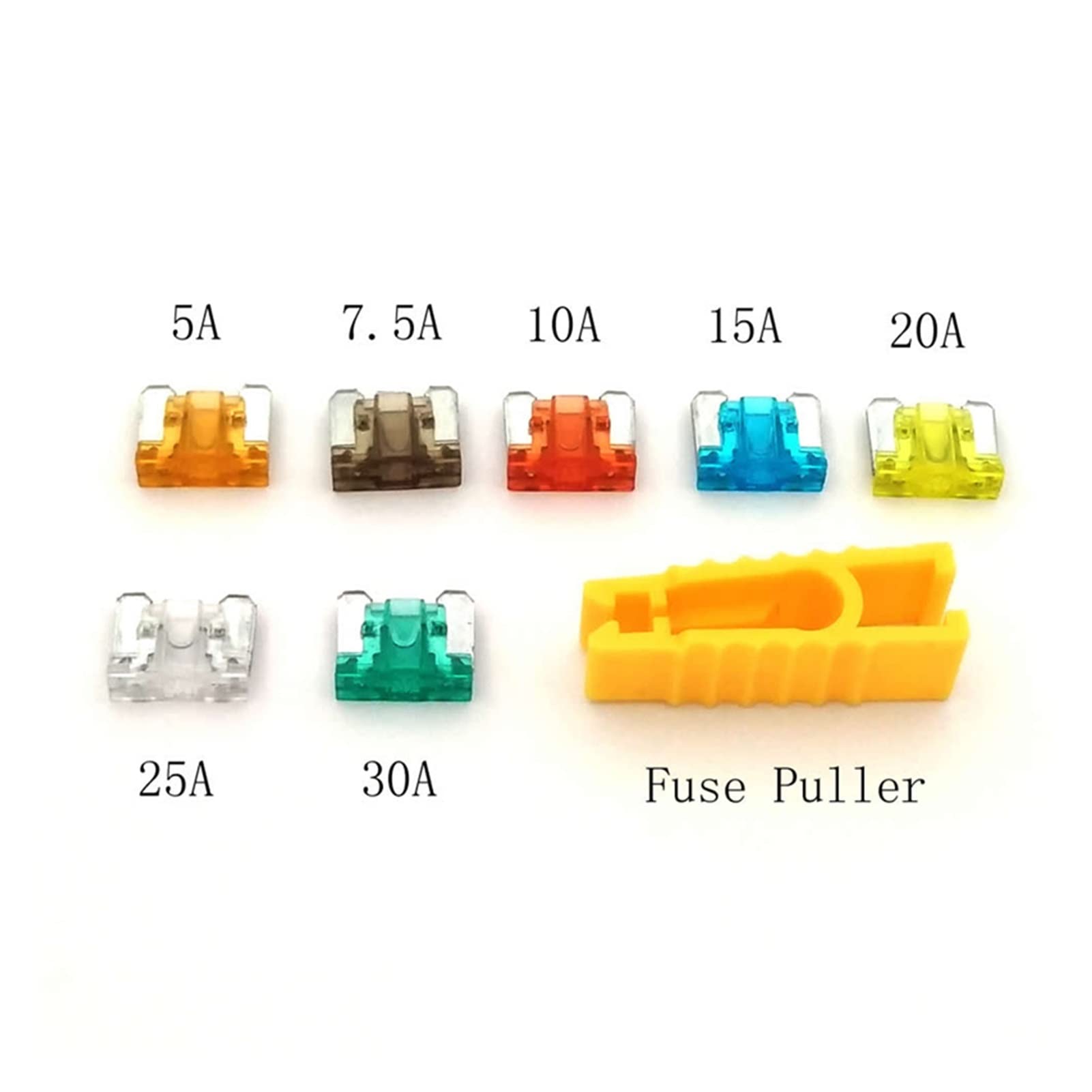 Cablaggio di protezione 70 pz/lotto scatola dei fusibili auto micro fusibile 7 valori lama mista 5a 7.5a 10a 15a 20a 25a 30a kit di fusibili for auto assortimento con estrattore di fusibili