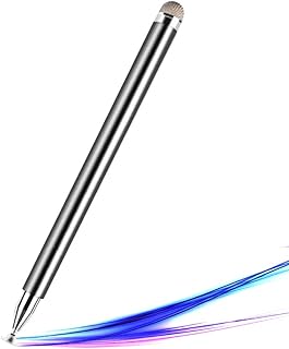 RHESHINE タッチペン スタイラスペン ディスクタッチペン ディスク＋導電繊維 2in1 iPad/iPhone/Android対応 スマートフォン タブレット スマホ デジタルペン イパッドペン 絵描き イラスト ゲーム 高感度 ペン先...