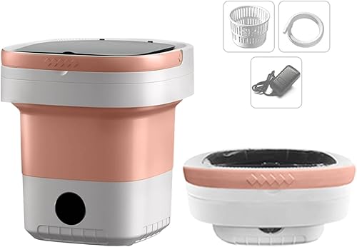 Lavadora portátil con cesta de drenaje, mini lavadora para ropa de bebé, artículos pequeños, solución de lavandería plegable, compacta y ligera,