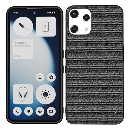 Image of Kapa Soft Full Fabric Protective Back Case Cover for Nothing Phone 3A LITE | Shockproof Slim Hard Anti Slip Back Case (Black)