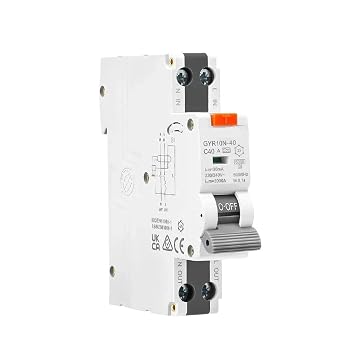 Circuit Breaker Electronic Type RCBO 18mm 230V 1P+N 6KA Residual Current Circuit Breaker with Over Current Potection Max 40AType AC,B40A 30mA