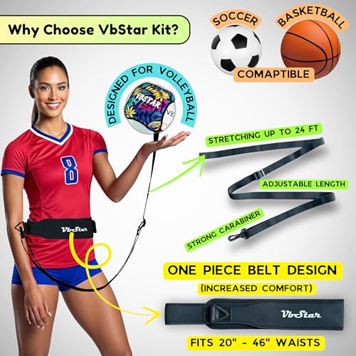 Volleyball Training Equipment Aid - Practice Your Serving, Setting & Spiking with Ease, Great Solo Serve & Spike Trainer for Beginners & Pro, Perfect Volleyball Gift 6