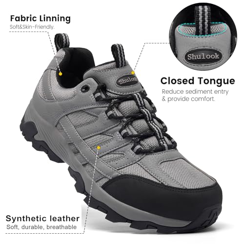 Image of SHULOOK Men's Low Top Waterproof Hiking Shoes