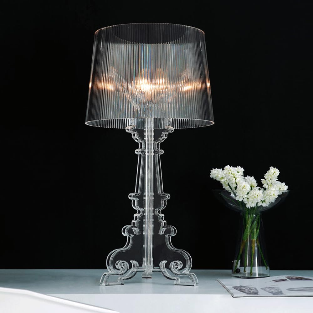 Lampada da Scrivania Moderna Soggiorno Ufficio Acrilico Decorazione Trasparente Lampada da Tavolo Lampada da Comodino Adatto per Camera da Letto Studio Ristorante Hotel Atmosfera Decorazione