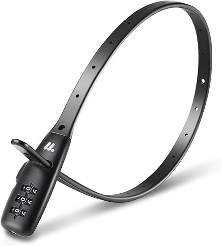 Cerradura de amarre con cremallera, bloqueo de cable ajustable con núcleo de acero inoxidable, bloqueo de cable multiusos para cerradura de