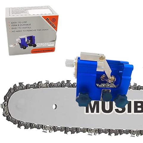 Musibo Chainsaw Chain Sharpening, Chainsaw Sharpener Jig for All Kinds to Blade Grinding of Electric Saw Chains, Keep Your Chain Saw in Top Shape Cover
