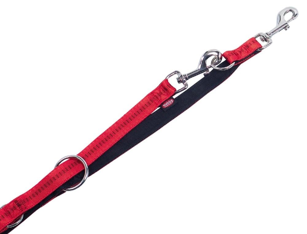 Nobby Training Leash Soft Grip, 200 cm/ 15 mm, Red