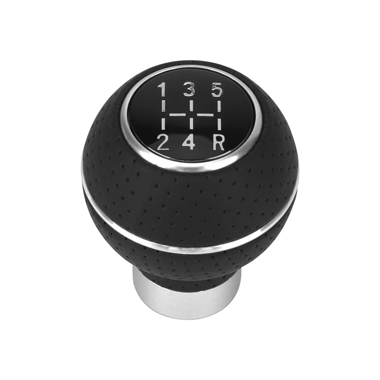 DAJMSUY Universal 5 Speed Aluminium Car Gear Shift Knob M8 M10 M11 M12 for Manual Transmission Automatic Level Lever Car Gear Shift(Silver)