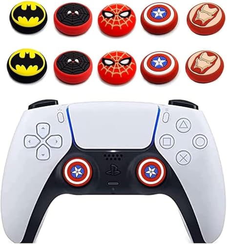 Image of Thumb Grip Caps for PS5 /PS4 /Xbox /Switch Pro Controllers | Non-Slip Silicone Joystick Covers | Analog Stick Protection & Comfort Grip for Gaming | (Random Designs Sent) (2)