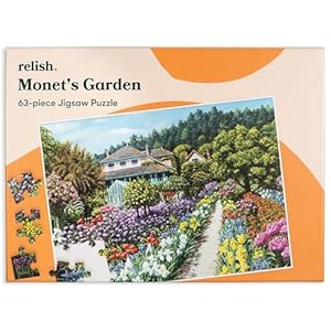 Relish Monet’s Garden Puzzel met 63 delen, ontworpen voor ouderen met dementie/Alzheimer