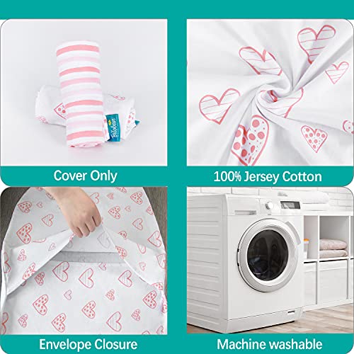 Bassinet Sheets Fits Graco Travel Lite Crib, Amke Baby Bassinet (20"X31") And Simmons Kids Bassinet(Not For Twins), 2 Pack, 100% Jersey Cotton, Breathable And Soft, Pink(Envelope Style) #TOP1