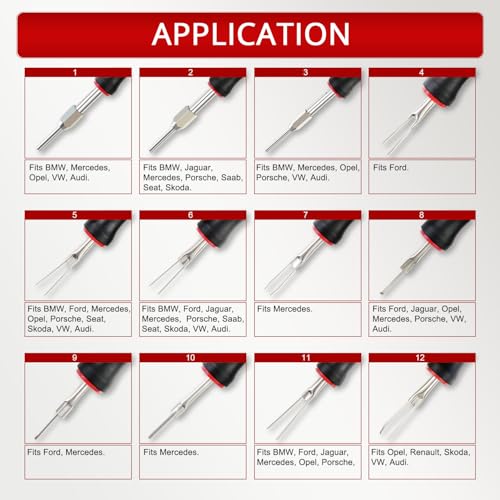 Image of YSTOOL Terminal Release Kit, Universal Wire Connector Removal Pin Extractor Release Tool 23 PCS Set for American Domestic and Imported Vehicles