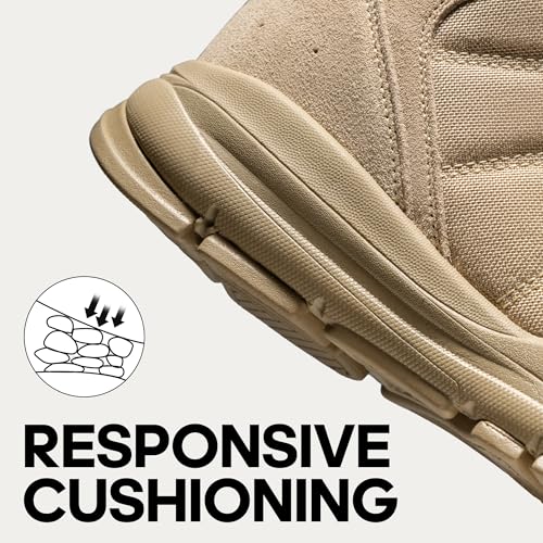 NORTIV 8 Men's Lightweight Military Tactical Work Boots Outdoor Hiking Motorcycle Combat Boots4