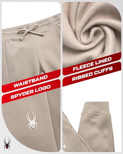 Spyder Womens Jogger Pants - Slim Fit Athletic Sweatpants Women - High Waisted Soft Brushed Fleece Joggers for Women2
