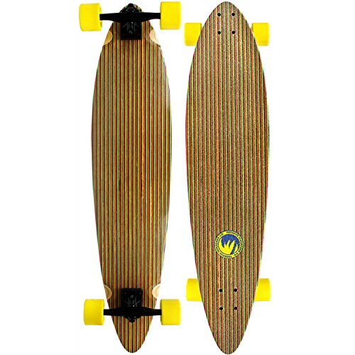 PARADISE Blank Bottom Inlay Pintail Complete Longboard