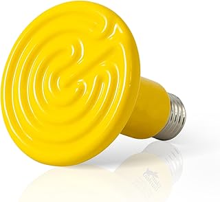 Ceramic Heat Emitter Reptile Heat Lamp Bulb No Light Emitting Brooder Coop Heater for Amphibian Pet & Incubating Chicken Coop Lizard Aquarium Snake Outside Dogs Brooder (150)