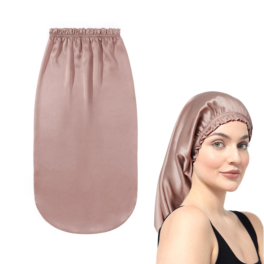 [UrbanPulse] シルクナイトキャップ 筒型 ヘアキャップ ナイトキャップ ロングヘア用 ゴム紐タイプ 光沢 朝まで脱落なし 保湿美髪 摩擦軽減 頭皮保湿 ツヤ髪 静電気対策 通気性 就寝用 産後用 女性 誕生日 プレゼント