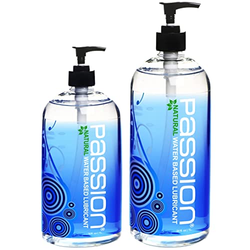Image of Passion Natural Water-Based Personal Lubricant - Pack of 16 and 34 Fl Oz