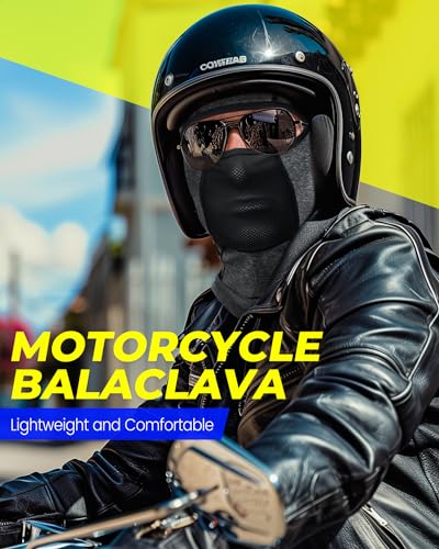 Image of Balaclava Face Mask with Glasses Holes for Men Women Summer Cooling Shiesty Mask Sun UV Protection for Motorcycle Work Ski